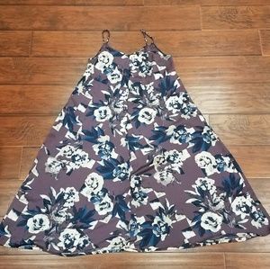 Simply Vera Vera Wang plum dress w/ flowers sz XL